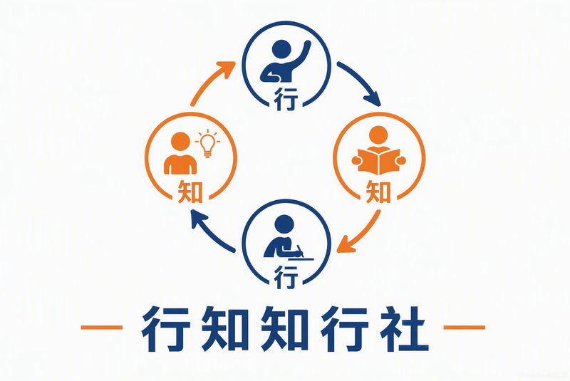 朔芮云·行知知行社 LOGO